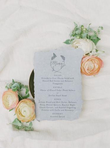 Flowers + Menu